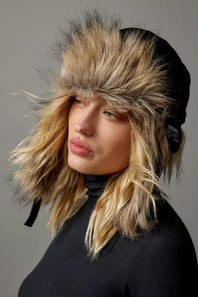 Nylon Faux Fur Trapper Hat