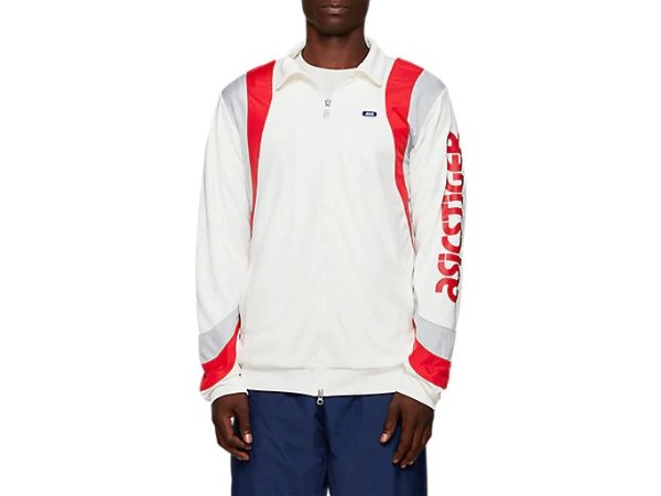 Men's Color Block Track Jacket | Cream | Outerwear | ASICS