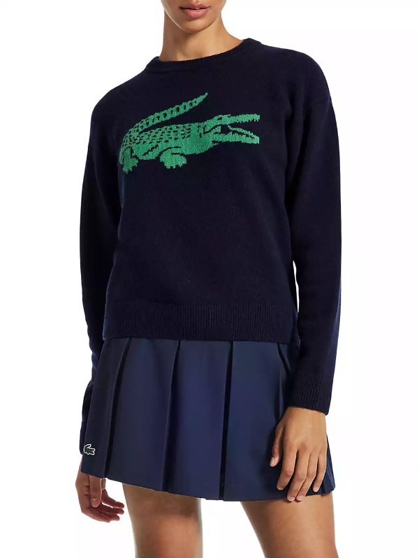 Croc Cashmere-Wool Sweater