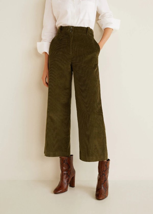 Flared corduroy trousers - Women | OUTLET USA