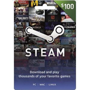 玩家福音！价值$100 Valve Steam游戏平台 钱包卡