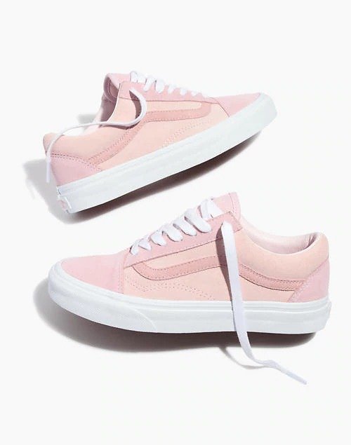x Vans® Unisex Old Skool Lace-Up Sneakers in Pink Colorblock Suede