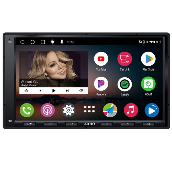 ATOTO A6PF Android Double-DIN Car Stereo, Wireless CarPlay, Wireless Android Auto, Mirrorlink, 7&quot; Touchscreen in-Dash GPS Navigation, Dual Bluetooth