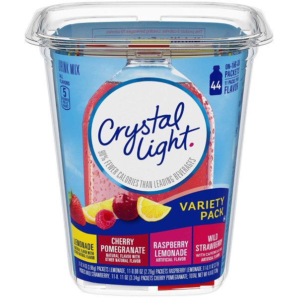 Crystal Light 低糖果味调味粉 4口味 共44包