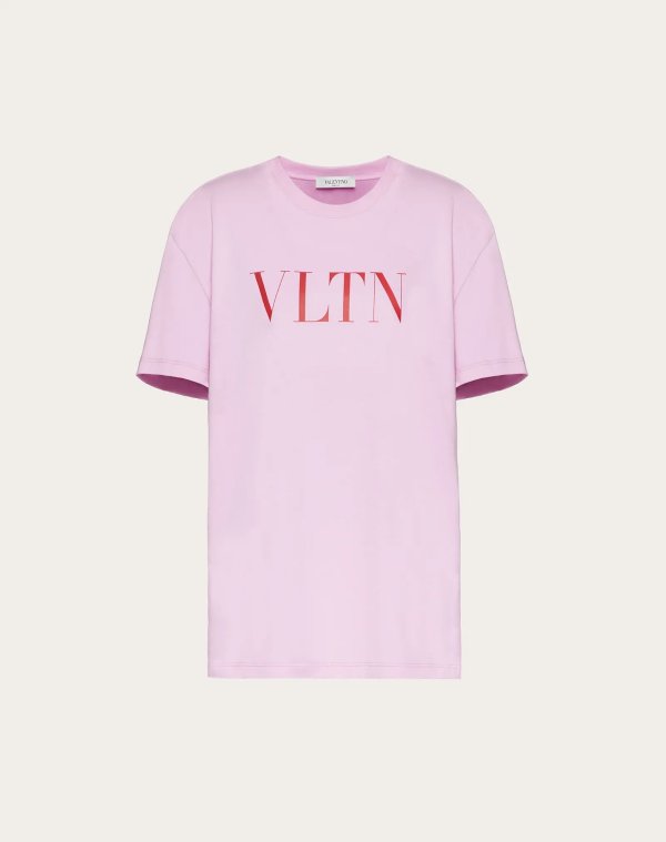 VLTN Print T-Shirt for Woman | Valentino Online Boutique