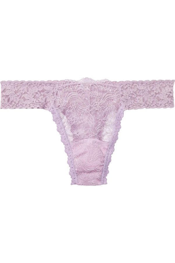 Marquise stretch-lace low-rise thong