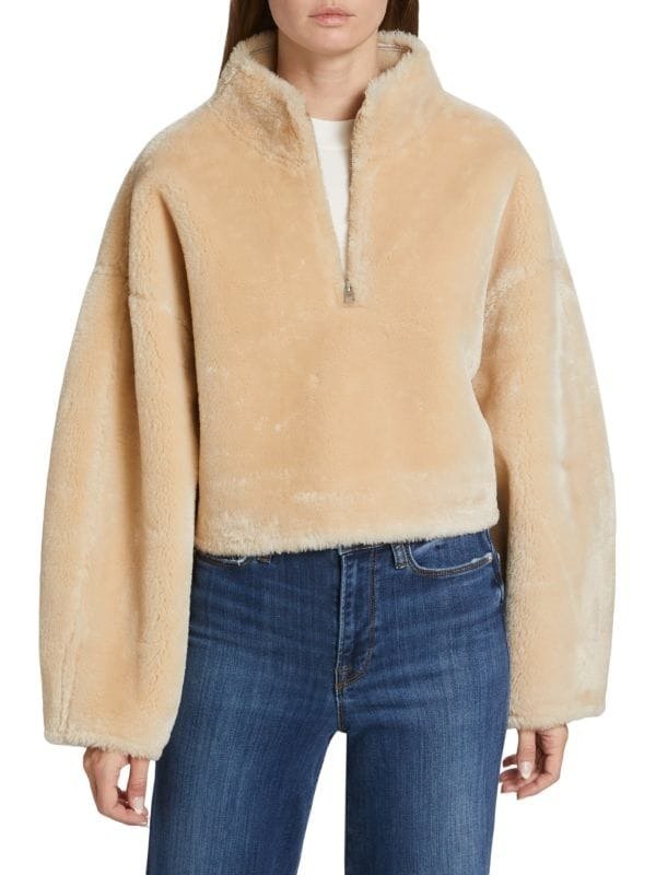 Faux Fur Zip Up Pullover