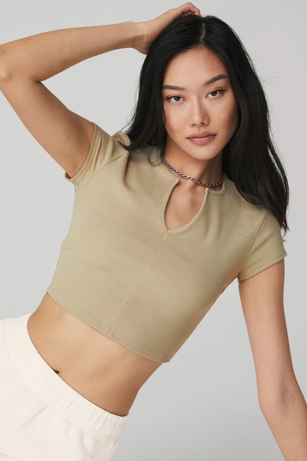 ALO Yoga, Tops, Alo Yoga Shirt Large New Alosoft Finesse Tee Womens  Heather Grey Short Sleeve