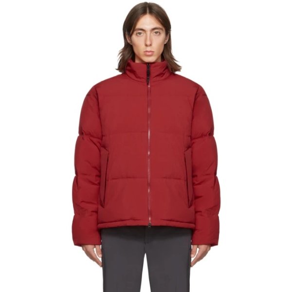 SSENSE Exclusive Red Quilted Puffer Jacket