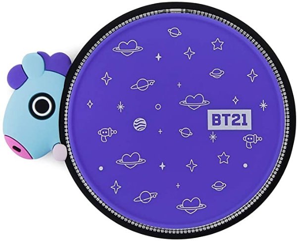 Official Merchandise by Line Friends - MANG Character Wireless QI Phone Charger Pad 10W, Blue