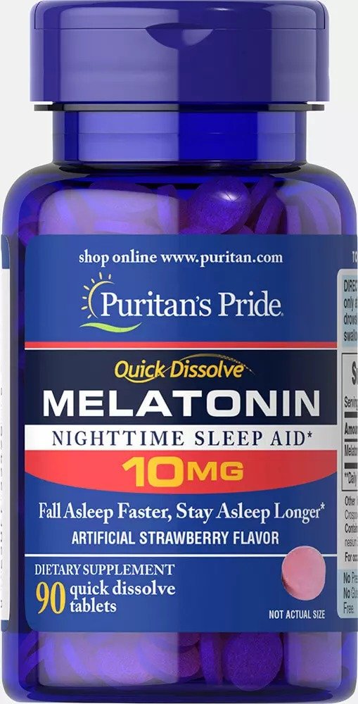 Sleep & Relaxation: Quick Dissolve Melatonin 10mg Strawberry Flavor
