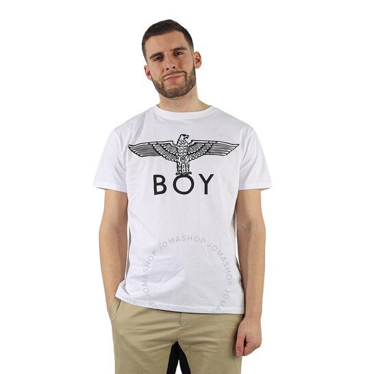 Short-sleeve Boy Eagle Logo Print T-Shirt