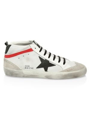 - Men's Ice Nabuk Star Mid-Cut Leather Sneakers