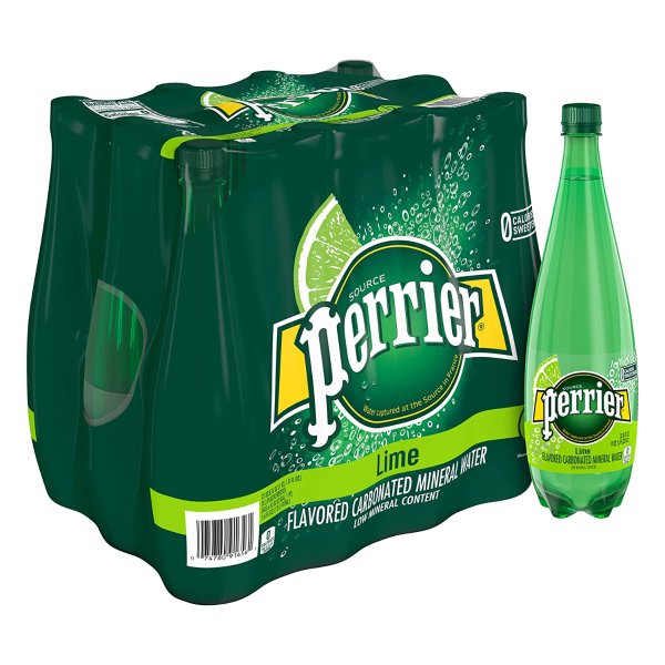 Lime Flavored Carbonated Mineral Water, 33.8 Fl Oz (Pack of 12) Plastic Bottle