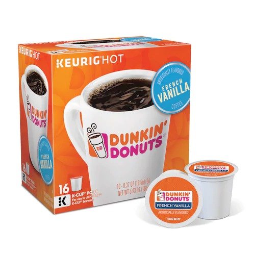 Dunkin' Donuts French Vanilla Flavored Coffee, Keurig® K-Cup® Pods, Medium Roast, 16 Count