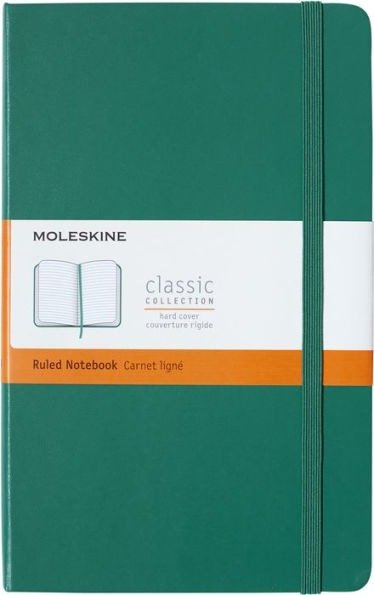 Notebook Large Ruled Malachite Green Hard Cover