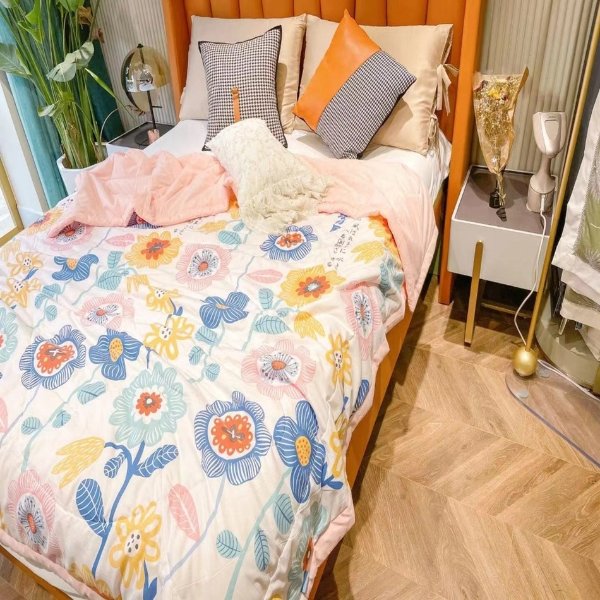 Floral Soft Warm Blanket Washed Cotton Summer Simple Style Multi-pattern Hot-selling Cool Quilt Summer Comfortable Air-conditioning Quilt