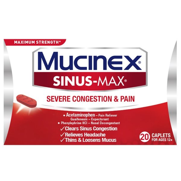 Sinus-Max 强效综合感冒药，20 Ct