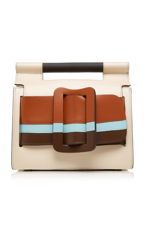 Romeo Mille-Feuille Leather Top Handle Bag