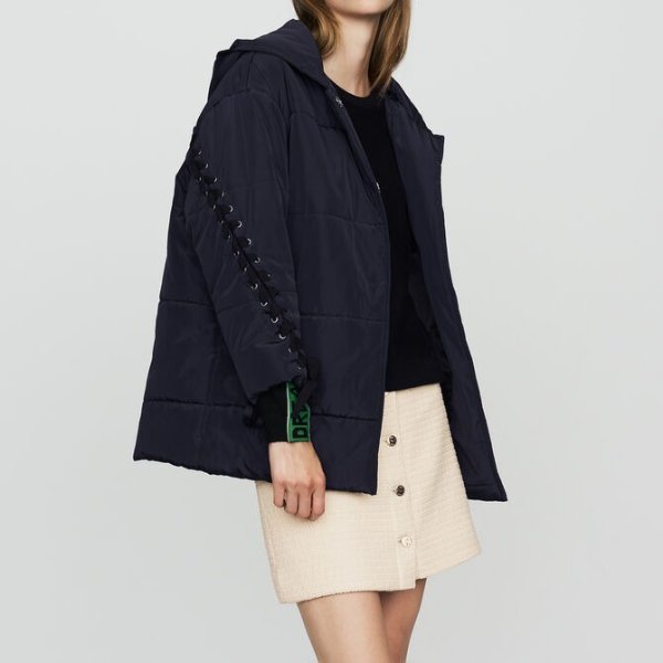 GUELONE Cropped down jacket with lacing