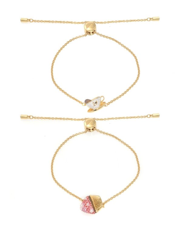Nicest Gold Tone Light Multi Colored Crystal Bracelet 5486079