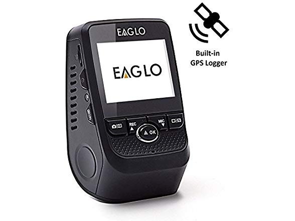 Eaglo E8 Full HD 1080p DashCam with 170° Wide Angle View, Built-in GPS Logger, G-Sensor, WDR, and Loop Recording