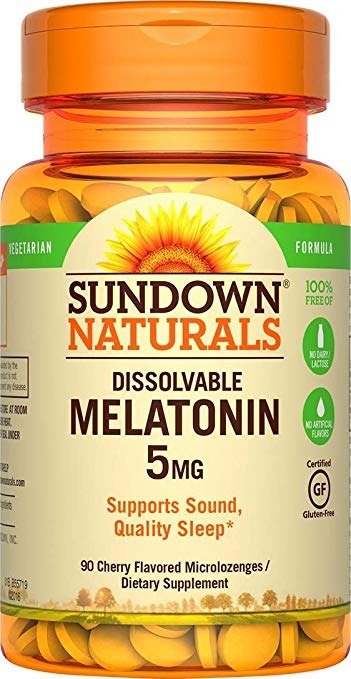 Sundown Naturals Melatonin 5 mg, 90 Quick Dissolve Microlozenges