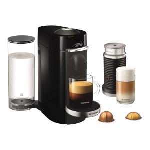 Nespresso VertuoPlus Deluxe Coffee and Espresso Maker by De'Longhi with Aeroccino, Black