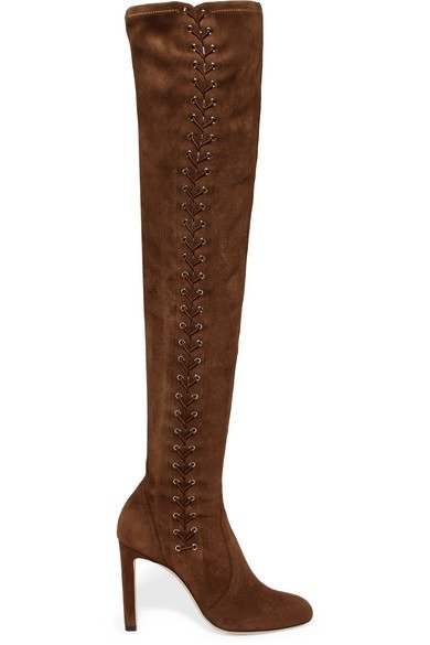 Marie 100 stretch-suede over-the-knee boots