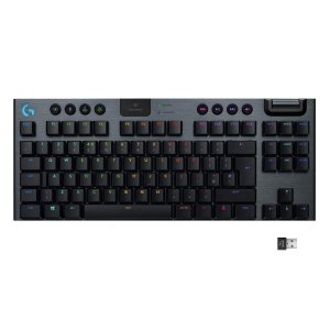Logitech - G915 LIGHTSPEED Wireless TKL Tenkeyless Gaming Mechanical GL Tactile Switch Keyboard with RGB Back Lighting - Black