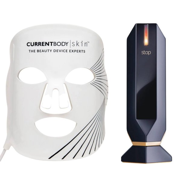 CurrentBody Skin LED Light Therapy Mask + Tripollar Stop