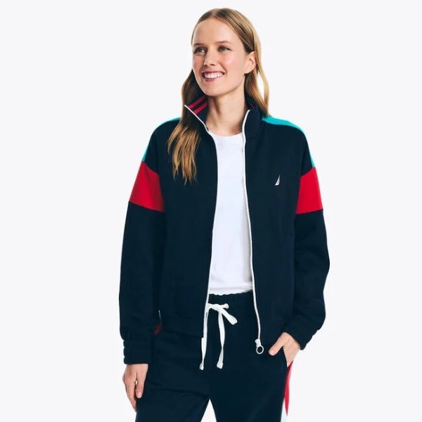 sustainably crafted full-zip track jacket