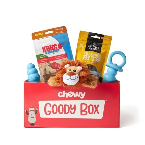 GOODY BOX x KONG Puppy Toys & Treats, Small - Chewy.com