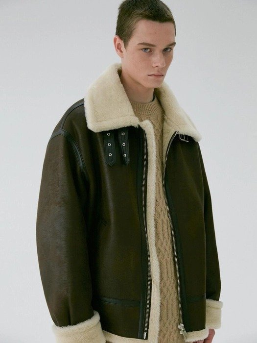(Priority Shipping) Loose fit Shearling Jacket