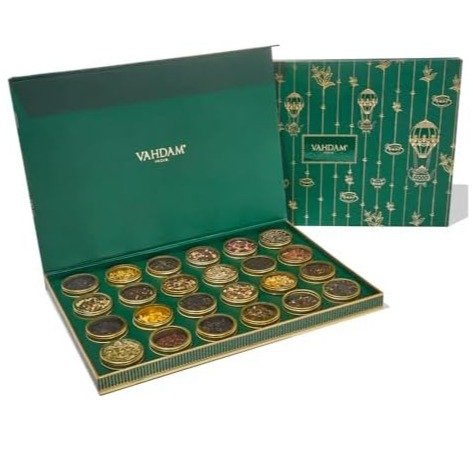 VAHDAM, Assorted Tea Sampler Gift Box (7.06oz/200g) 24 Unique Loose Leaf Teas