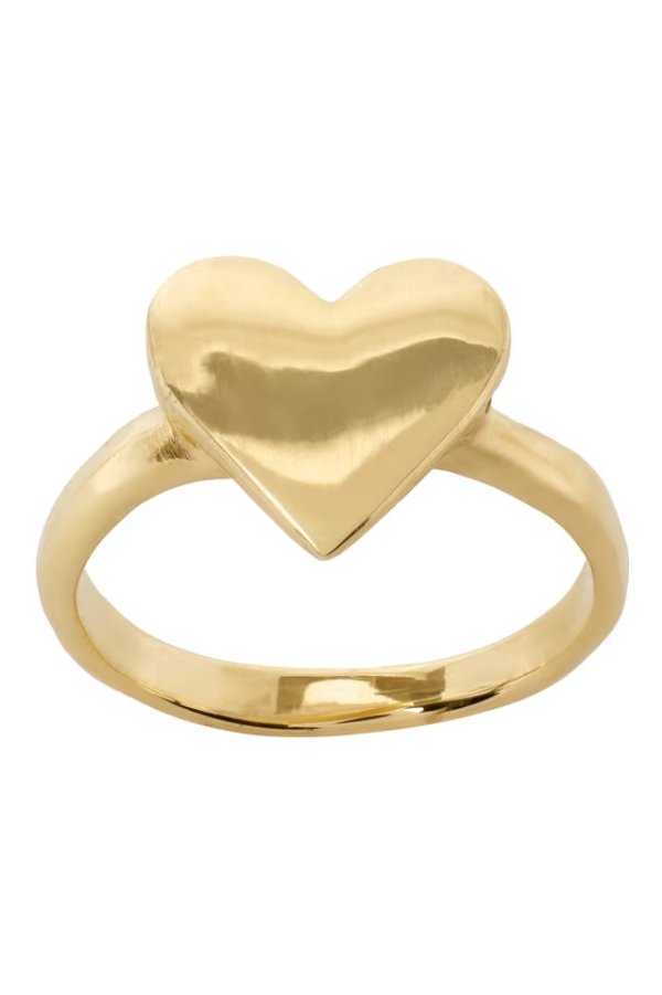 金色 Heart 戒指