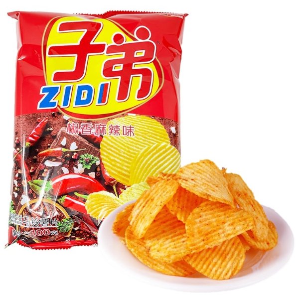 Sunway Snack Zidi Potato Chips Sichuan Pepper Flavor 100g