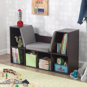 Kidkraft Kids Bookshelf With Reading Nook Multiple Colors