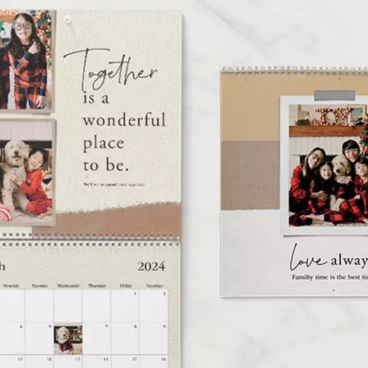 One, Two, or Five, 8x11 or 12x12 Personalized 12-Month Wall Calendars from Shutterfly (Up to 83% Off)
