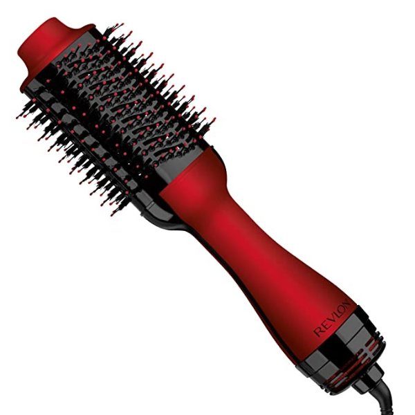 AmazonOne-Step Hair Dryer and Volumizer Hot Air Brush, Red Holiday Edition Sale