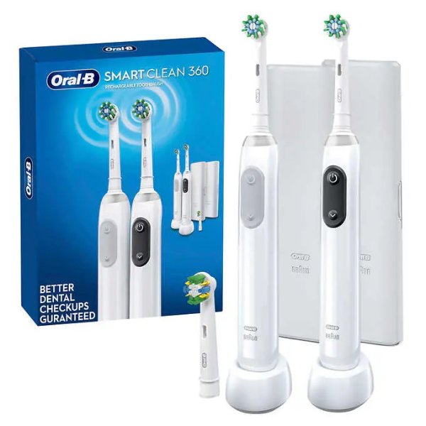 Smart Clean 360 Rechargeable Toothbrushes, 2-Pack