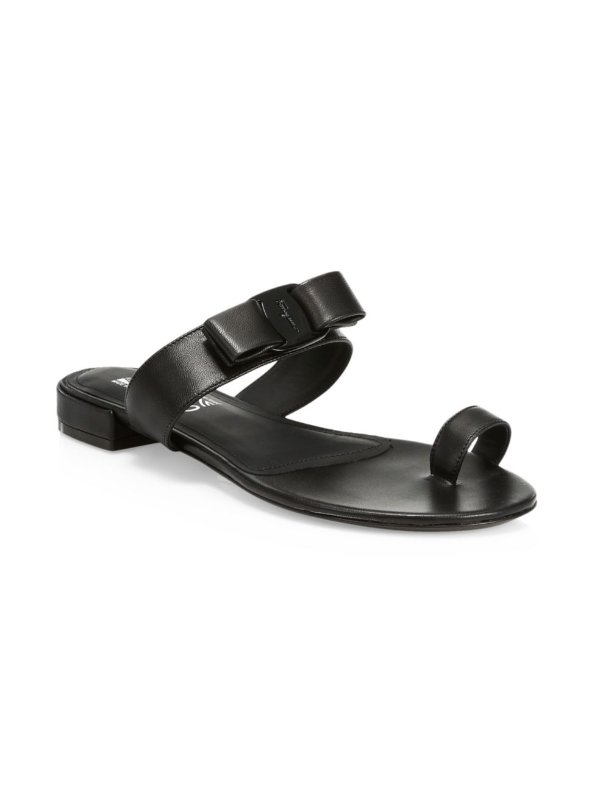 - Louisa Flat Leather Sandals