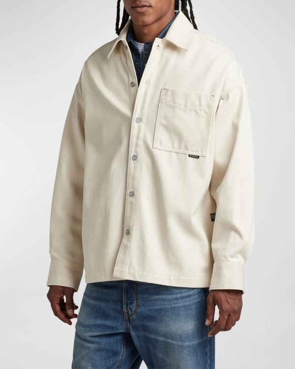 Men's Boxy-Fit Cotton Twill Shirt
