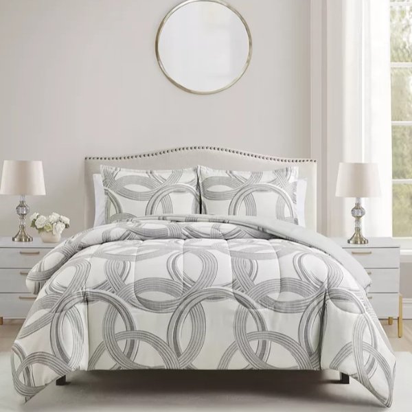 Rings 3-Pc. Comforter Set, Created for Macy's