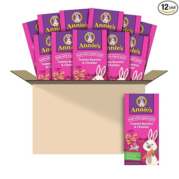 's Bunny Shape Pasta & Yummy Cheese Macaroni and Cheese, 6 oz (Pack of 12)
