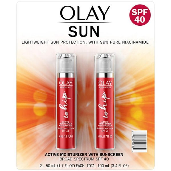 Regenerist Whip Face Moisturizer with Sunscreen SPF 40 (1.7 fl. oz., 2 pk.) - Sam's Club