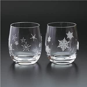 玻璃杯 雪花&星星 250cc 2 件套 GW4065-42182A 透明