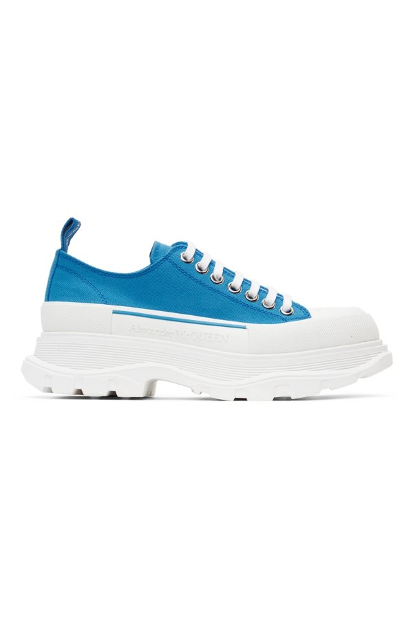 SSENSE Exclusive Blue Canvas Tread Slick Sneakers