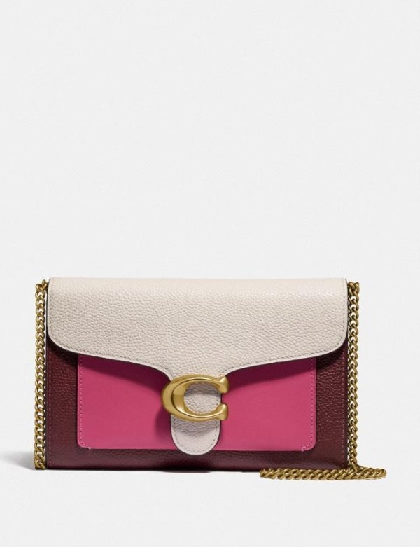 Tabby Chain Clutch in Colorblock