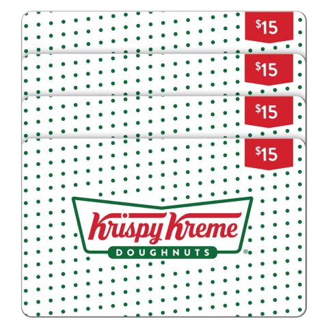 Krispy Kreme $15 电子礼卡 4张